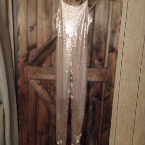 Sequin Jumpsuit in Gold